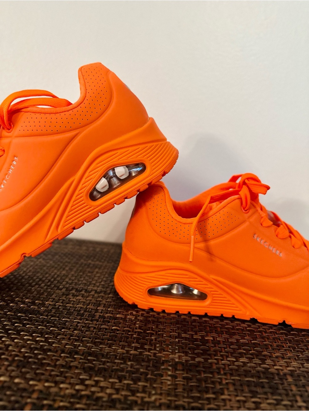 Skechers Uno Night Shades Neon Orange Sneakers - Women's Size 6.5 - Picture 5 of 10